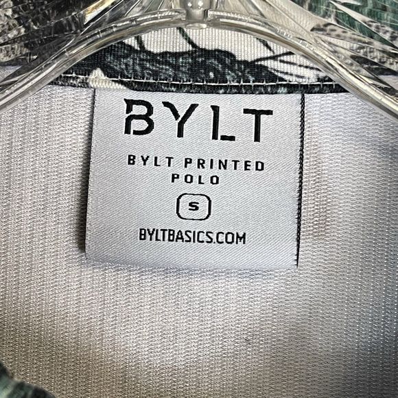 BYLT Polo Shirt Mens Small Multicolor Animal Print Golf Short Sleeve Stretch - Picture 3 of 9